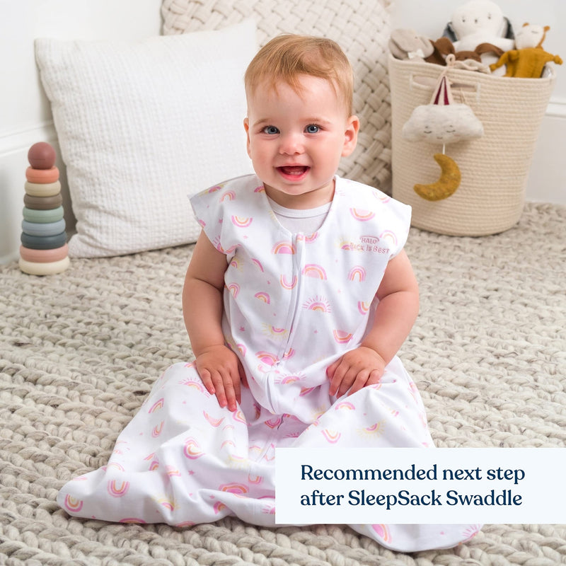 HALO - 100% Cotton Sleepsack Wearable Blanket Mother & Baby Sunshine Rainbows S