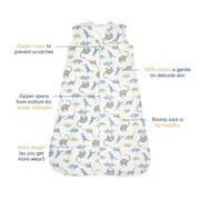 HALO - 100% Cotton Sleepsack Wearable Blanket Mother & Baby Watercolor Dinos S