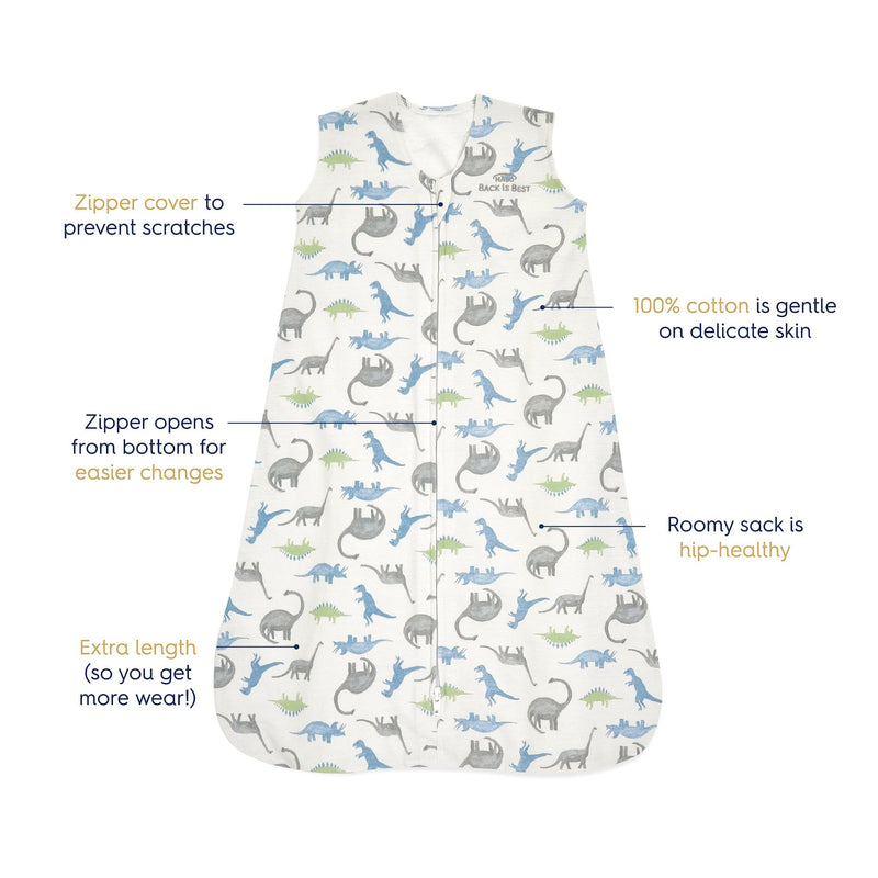 HALO - 100% Cotton Sleepsack Wearable Blanket Mother & Baby Watercolor Dinos S