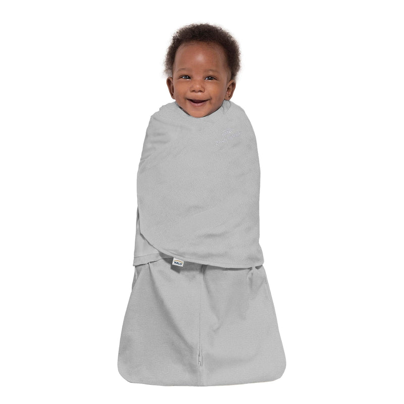 HALO - 100% Organic Cotton 2Pc Gift Set Sleepsack Swaddle And Sleepsack | Cloud Solid And Dot - Neutral - Small/Medium Mother & Baby
