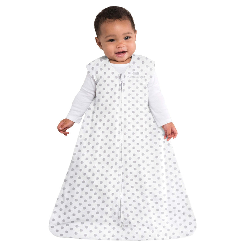 HALO - 100% Organic Cotton 2Pc Gift Set Sleepsack Swaddle And Sleepsack | Cloud Solid And Dot - Neutral - Small/Medium Mother & Baby