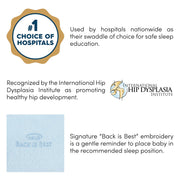 HALO - 100% Organic Cotton 2Pc Gift Set Sleepsack Swaddle And Sleepsack | Cloud Solid And Dot - Neutral - Small/Medium Mother & Baby