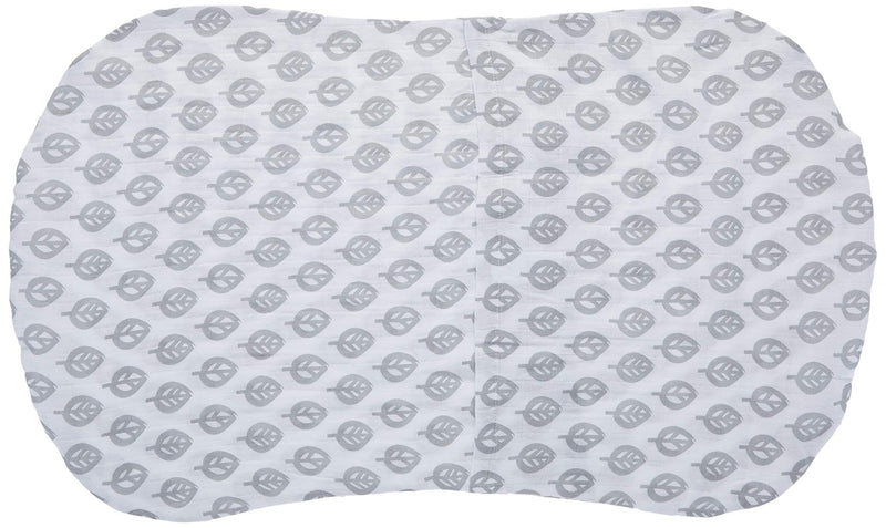 HALO - Bassinest Fitted Sheet - Cotton Furniture Grey Leaf 100% Cotton Muslin