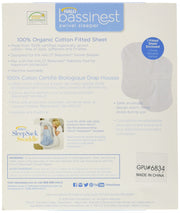 HALO - Bassinest Fitted Sheet - Cotton Furniture White 100% Organic Cotton