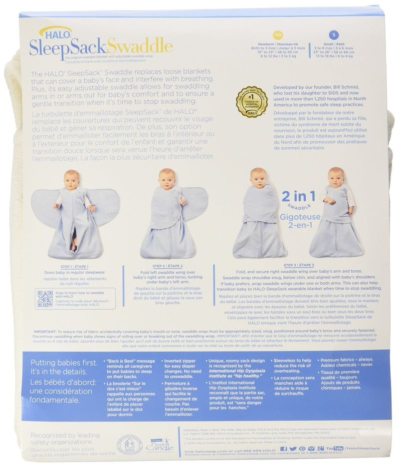 HALO - Micro Fleece Sleepsack Swaddle (3.0 TOG) Mother & Baby Block Flower born