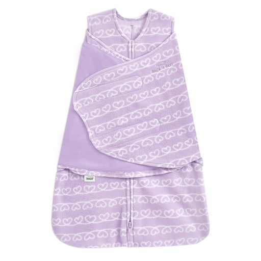 HALO - Micro Fleece Sleepsack Swaddle (3.0 TOG) Mother & Baby Heartline Purple Small