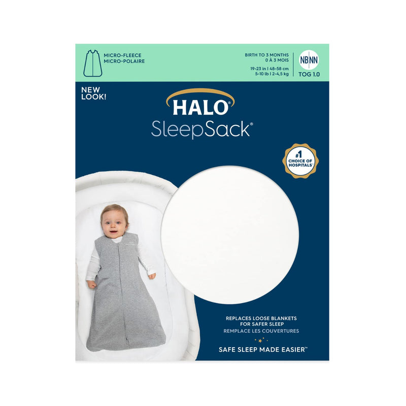 HALO - Micro Fleece Sleepsack Wearable Blanket (1.0 TOG) Mother & Baby Cream Newborn