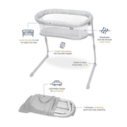 HALO - Portable Bassinest Flex Sleeper | Heather Weave - Neutral Furniture