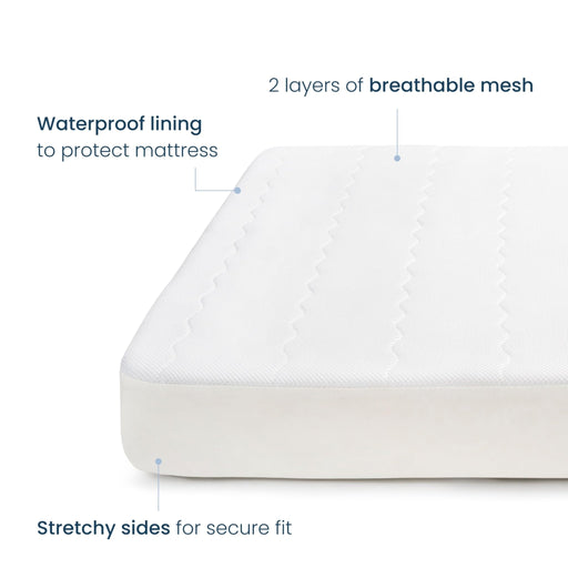 HALO - Universal Breathable Crib Mattress Cover | Crib Mattress Cover - Neutral Furniture