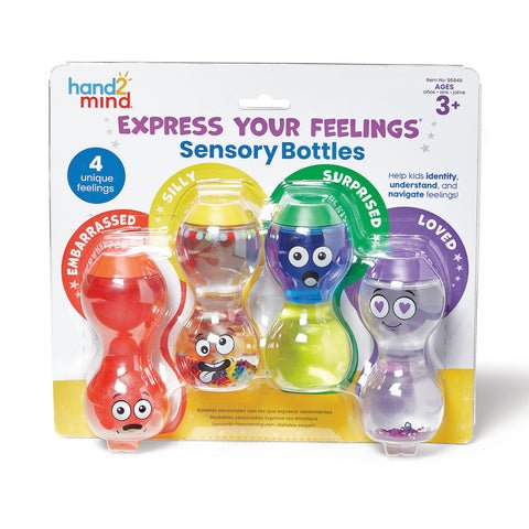 Hand 2 Mind - Express Your Feelings Sensory Bottles - Loved, Surprised, Embarrassed & Silly Games & Toys