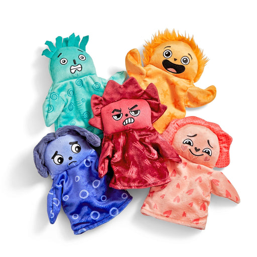 Hand 2 Mind - FEELINGS FAMILY HAND PUPPETS: LOVED, EXCITED, NERVOUS, LONELY & FRUSTRATED
