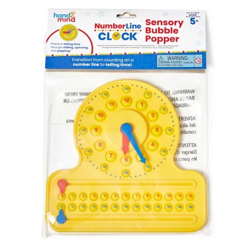 Hand 2 Mind - Numberline Clock Sensory Bubble Popper Games & Toys