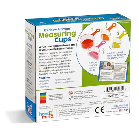 Hand 2 Mind - Rainbow Fraction Measuring Cups (Set of 4) Toys & Games