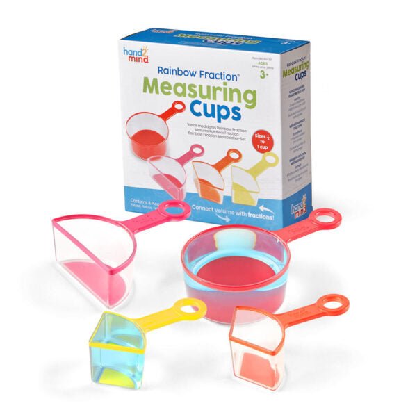 Hand 2 Mind - Rainbow Fraction Measuring Cups (Set of 4) Toys & Games