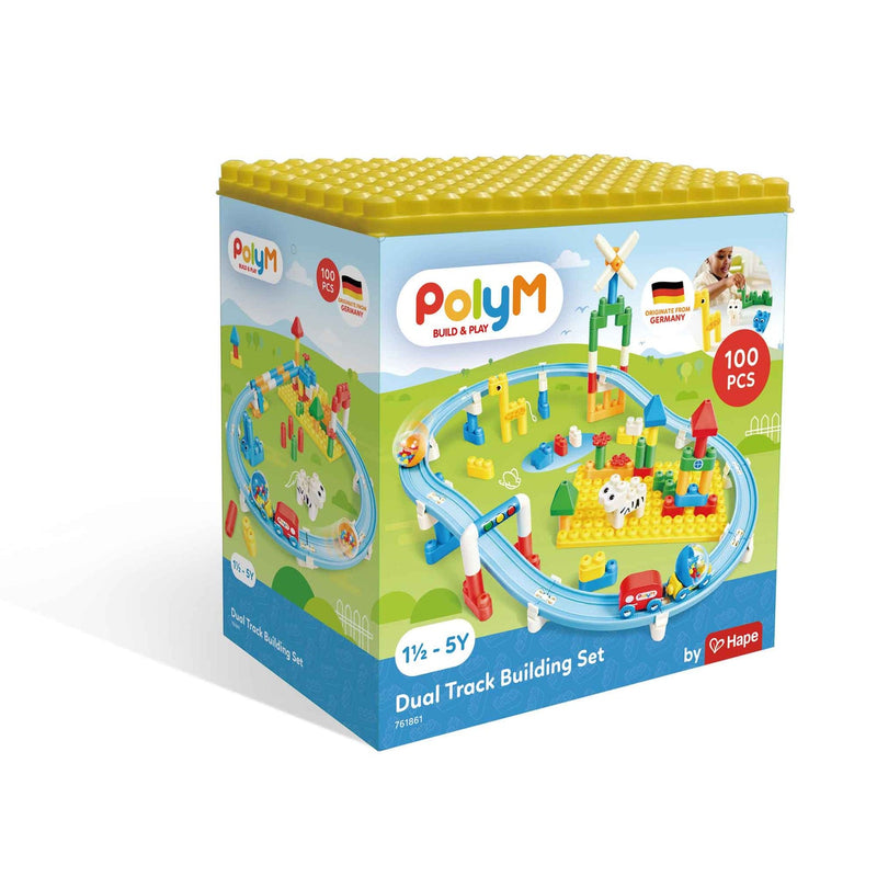 Hape PolyM Dual Track Building Set