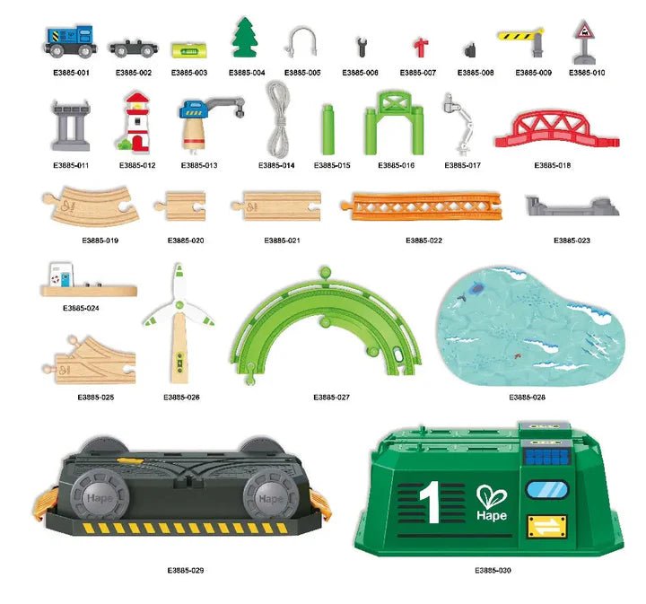 Hape - ECO ENERGY TRAIN BUCKET SET Toys & Games