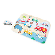 Hape - EMERGENCY VEHICLES PEG PUZZLE Toys & Games