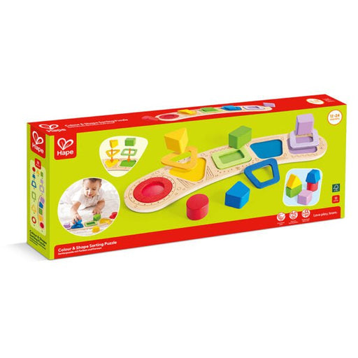 Hape - FF - COLOUR & SHAPE SORTING PUZZLE Games & Toys