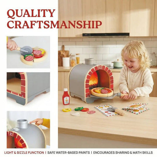 Hape - LIGHT & SIZZLE PIZZA OVEN SET Toys & Games