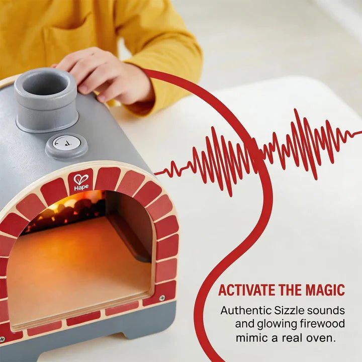 Hape - LIGHT & SIZZLE PIZZA OVEN SET Toys & Games