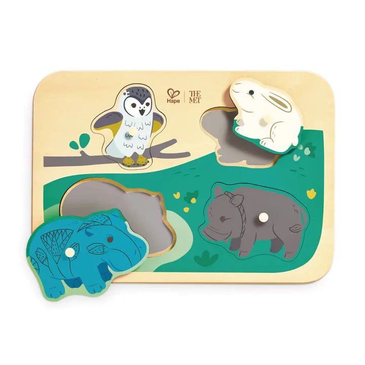 Hape - MET ANIMAL FRIENDS PEG PUZZLE Mother & Baby