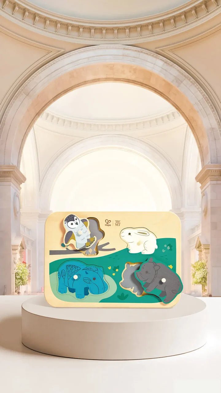 Hape - MET ANIMAL FRIENDS PEG PUZZLE Mother & Baby