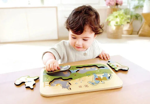 Hape - MET MAJESTIC ANIMALS PEG PUZZLE Mother & Baby