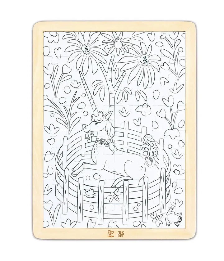 Hape - MET UNICORN IN A GARDEN PUZZLE Toys & Games