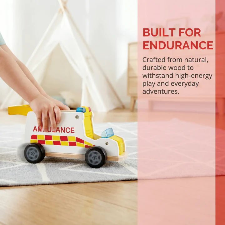 Hape - RAPID RESPONSE TOY AMBULANCE Toys & Games
