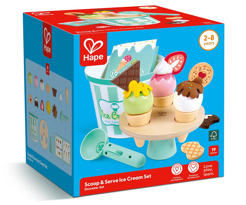 Hape - SCOOP & SERVE ICE CREAM SET Games & Toys