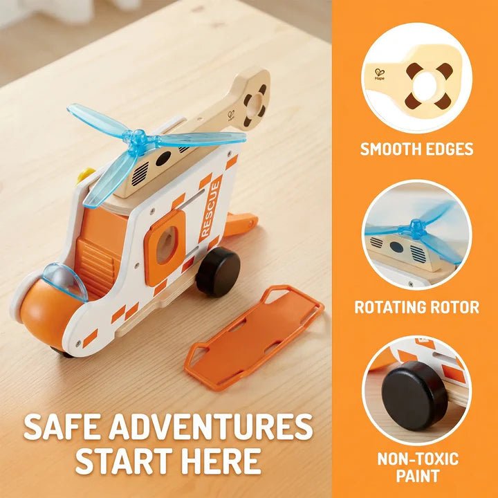 Hape - TO THE RESCUE HELICOPTER SET Toys & Games
