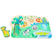 Hape - WILD ANIMALS PEG PUZZLE Toys & Games