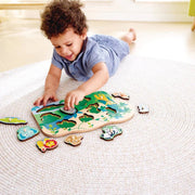 Hape - WILD ANIMALS PEG PUZZLE Toys & Games