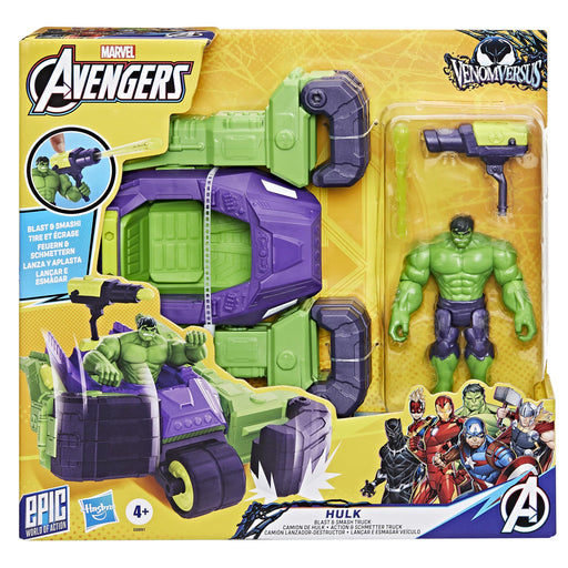 Hasbro - MARVEL - AVENGERS - 4" HULK BLAST N SMASH TRUCK Toys & Games