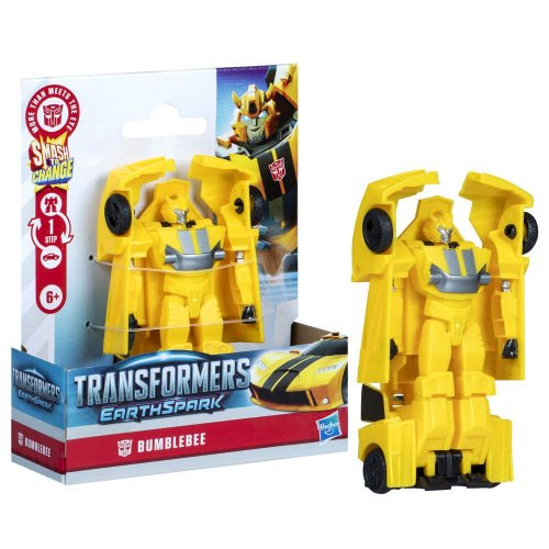 Hasbro - Transformers - Earthspark 1 Step Smash Bumblebee Toys & Games