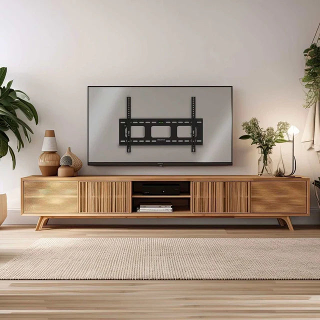Mount-IT - TV Mount Heavy Duty Super Strength Up to 80 In up to 175 lbs Tilt Integrated Level High Strength Steel Openings for Cable Management - Black