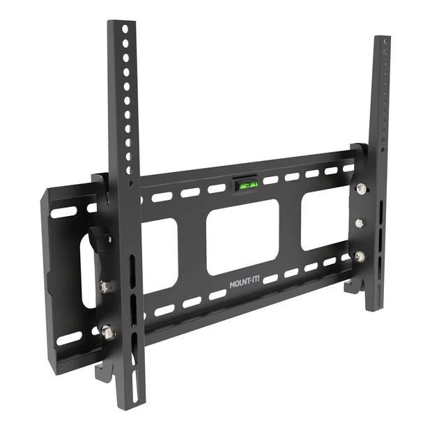 Mount-IT - TV Mount Heavy Duty Super Strength Up to 80 In up to 175 lbs Tilt Integrated Level High Strength Steel Openings for Cable Management - Black
