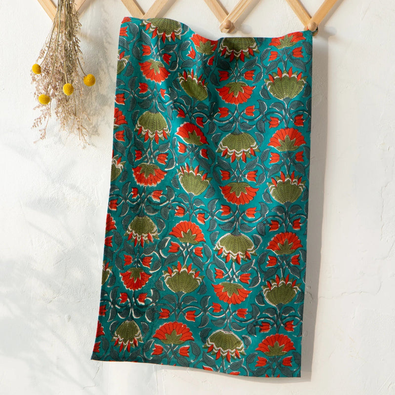 Heirloom - Allure Block Print Dishtowel Home & Kitchen