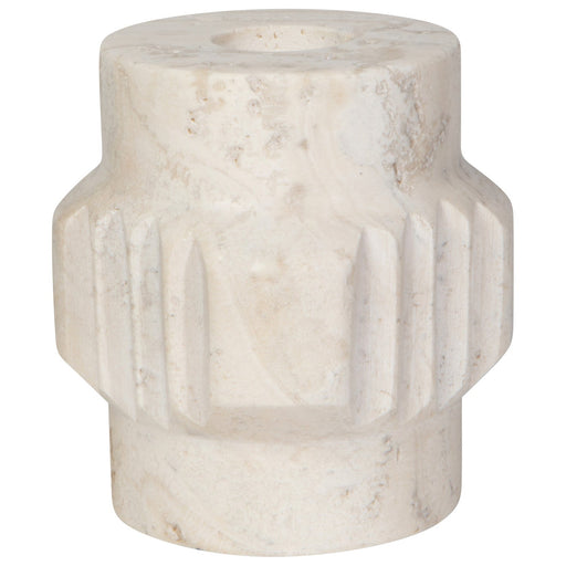 Heirloom - Altis Travertine Candle Holder Short Home & Kitchen