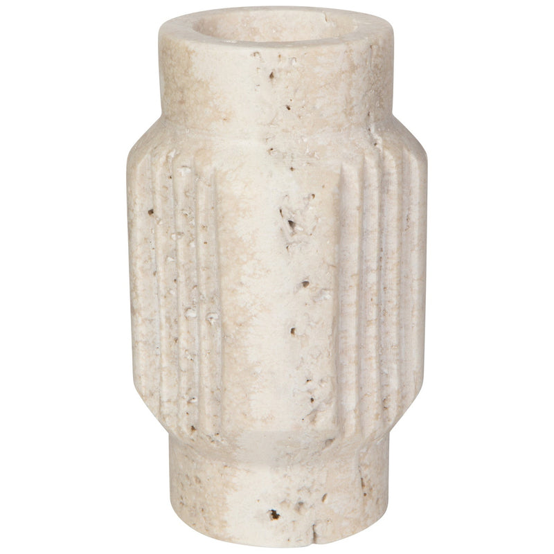 Heirloom - Altis Travertine Candle Holder Tall Home & Kitchen