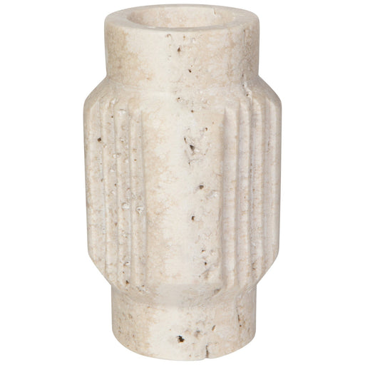 Heirloom - Altis Travertine Candle Holder Tall Home & Kitchen