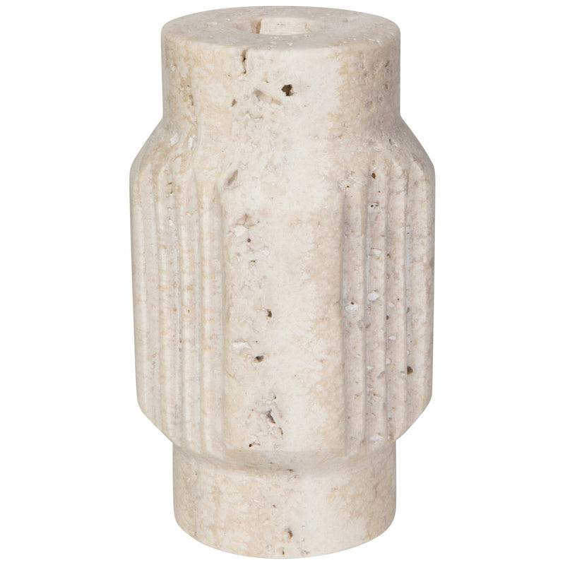 Heirloom - Altis Travertine Candle Holder Tall Home & Kitchen