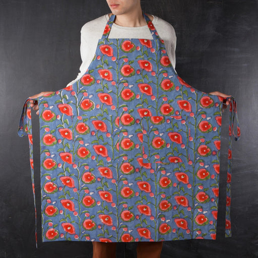 Heirloom - Apron Block Print Poppy Home & Kitchen