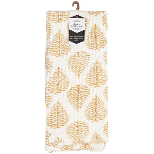 Heirloom - Arbor Block Print Waffle Dishtowel Home & Kitchen