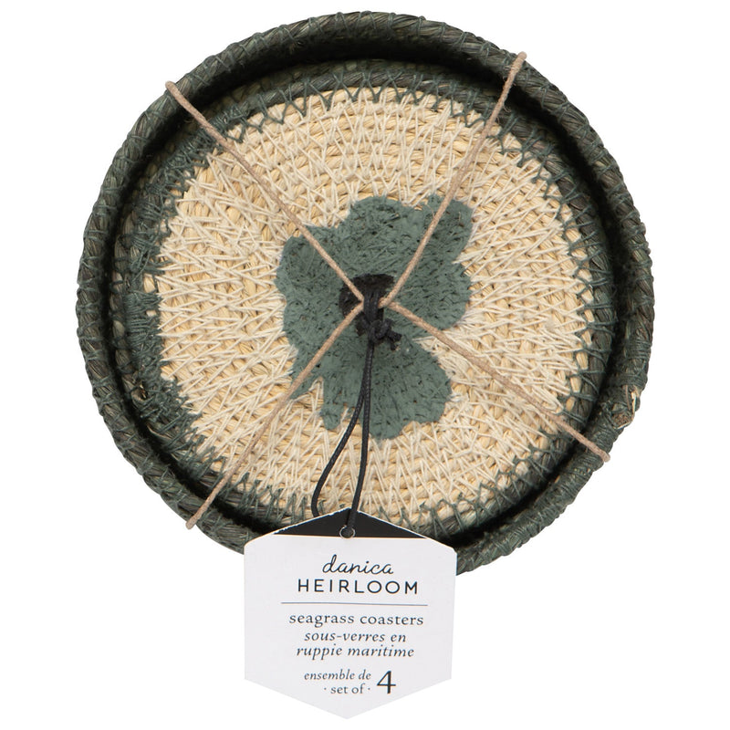Heirloom - Aria Seagrass Coasters Set of 4 Home & Kitchen