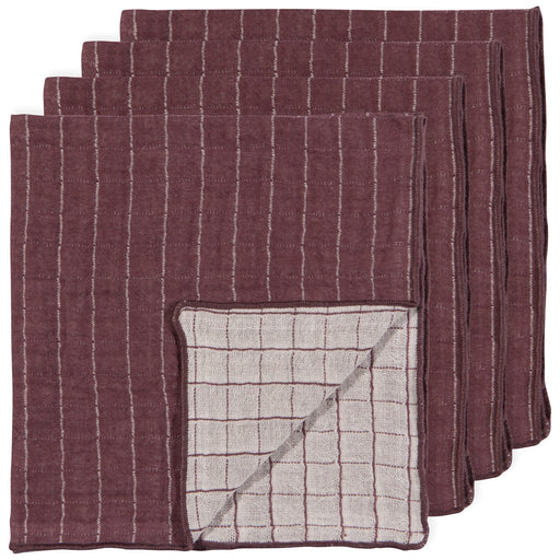 Heirloom - Ash Plum Double Weave Set of 4 Home & Kitchen