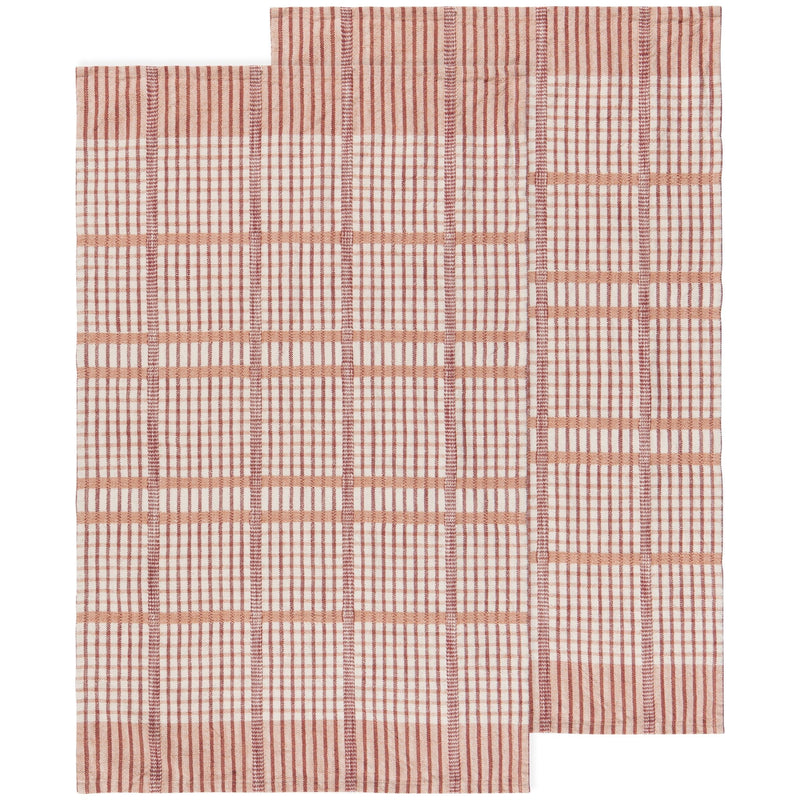 Heirloom - Bisque Finley Check Dishtowels Set of 2 Home & Kitchen