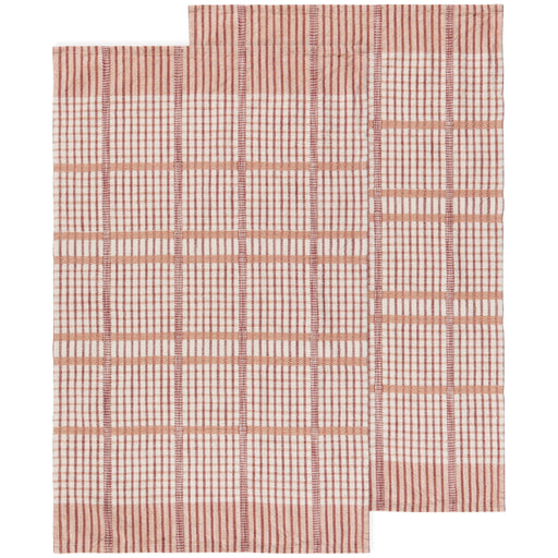 Heirloom - Bisque Finley Check Dishtowels Set of 2 Home & Kitchen