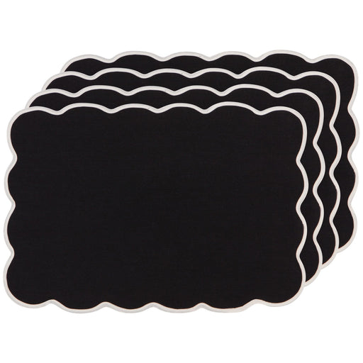Heirloom - Black Florence Placemats Set of 4 Home & Kitchen