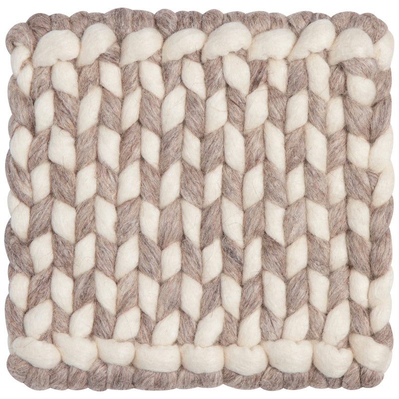 Heirloom - Braid Felt Wool Trivet - Flint